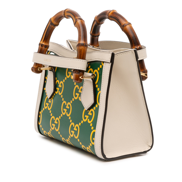 Pre-Loved Gucci Mini Leather Bamboo GG Diana Satchel - Picture 2 of 12